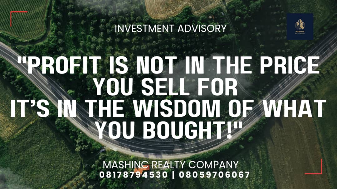 Profit is not in the price you sell for, it's in the wisdom of what you bought