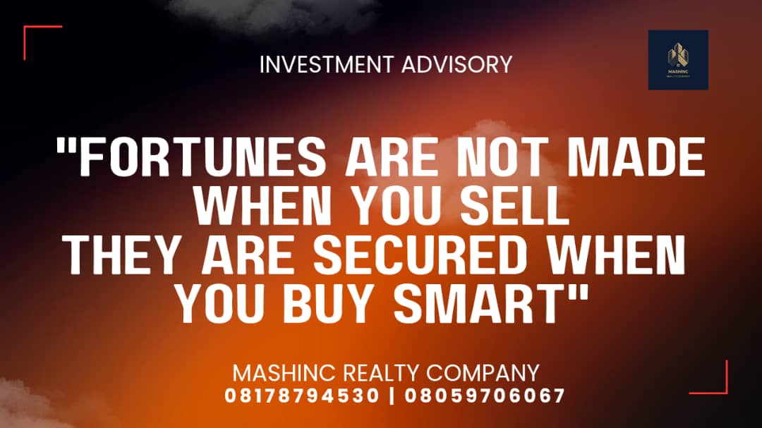 Fortunes are not made when you sell, they are secured when you buy smart